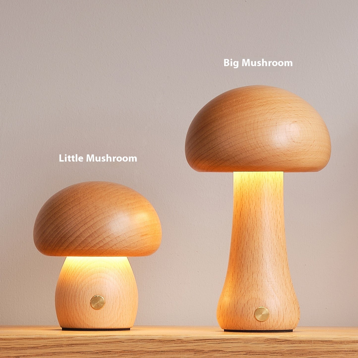 Solid Wood Small Night Lamp Bedroom Bedside Ambience Light