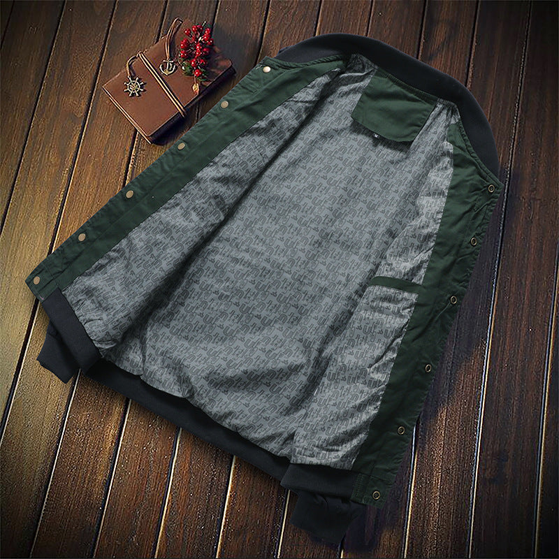 Men's Korean Version Of The Self-cultivation Single-breasted Collar Collar Tide Jacket Men's Casual Jacket Cardigan