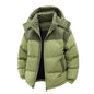 Men's Cotton Padded Clothing Corduroy Detachable Hat Coat