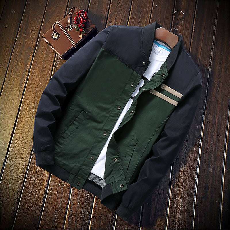 Men's Korean Version Of The Self-cultivation Single-breasted Collar Collar Tide Jacket Men's Casual Jacket Cardigan