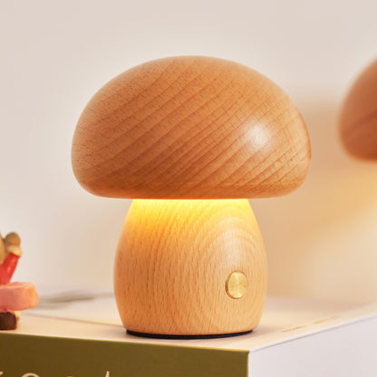 Solid Wood Small Night Lamp Bedroom Bedside Ambience Light