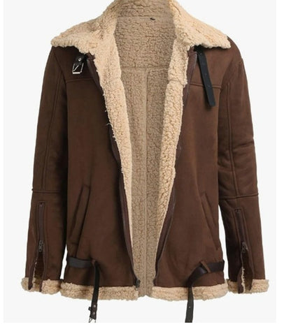 Men's Fashion One-piece Thickened Furry Jacket