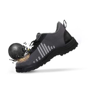 HEALTH SAFE Safety Shoes - 8 UK | Puncture-Resistant | Steel Toe Cap | Industrial Shoes | Non-Slip Shoes | Comfortable Fit