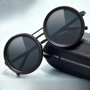 UJEAVETTE Adjustable Sunglasses Decor Eyewear for Camping Traveling Outdoor Activities 52mm Black