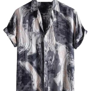 Leriya Fashion Shirt for Men | Casual Stylish | Short Sleeve | Printed Shirts | Man's Regular Fit | Summer Button Down
